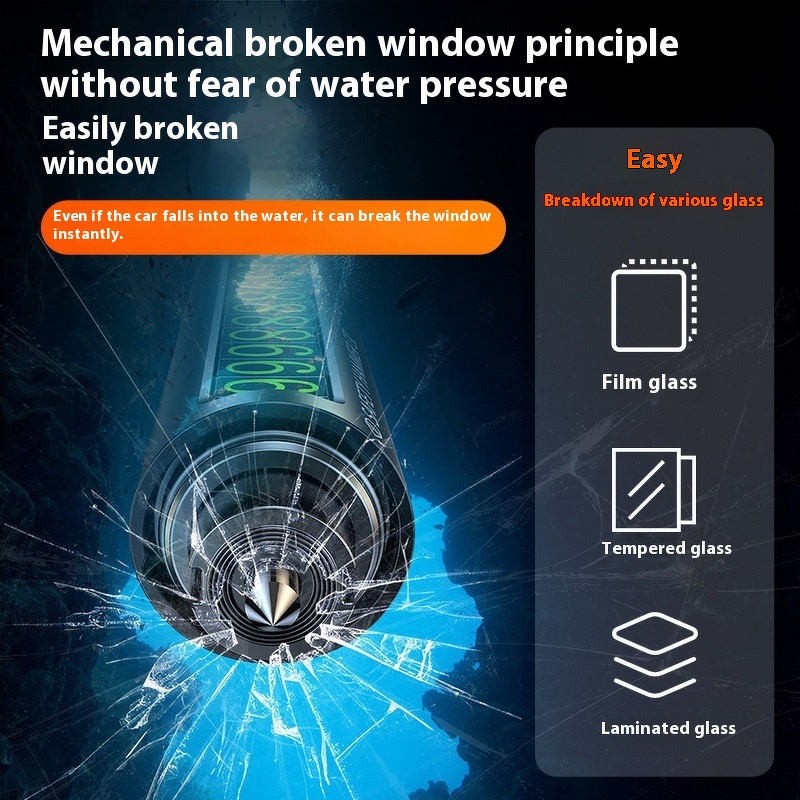 Car Safety Tool Kit Factory - OEM Portable 3-in-1 Window Breaker Hammer