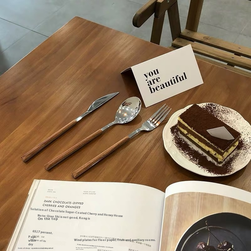 Portable Dining Set Supplier - OEM Stainless Steel Wood Handle Cutlery