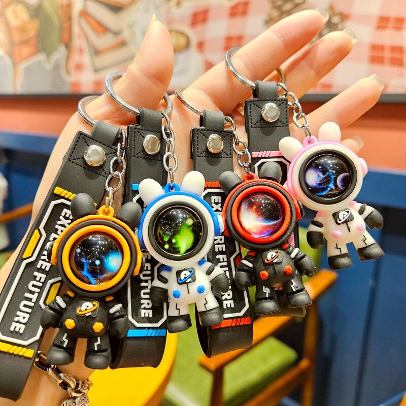 Cartoon Keychain Factory - OEM Multi-Color Rabbit Astronaut Car Pendant