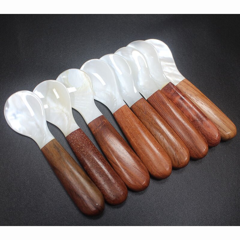 Wooden Caviar Spoon Manufacturer - OEM 10CM Natural Mother of Pearl Shell