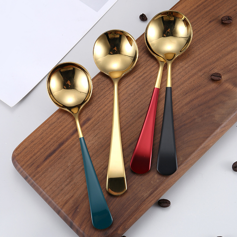 Stainless Steel Spoons Factory - OEM Household Round Head Children's Spoon