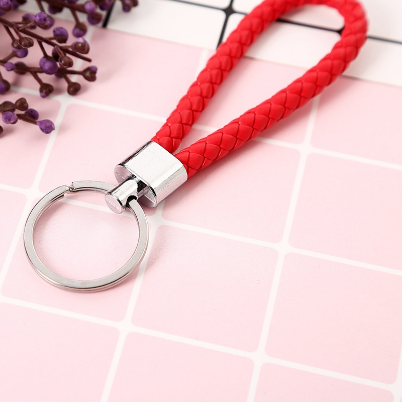 Leather Keychain Factory - OEM Creative Woven Rope Car Pendant Gift