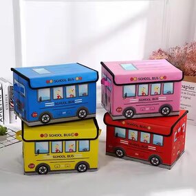 Kids Storage Box Manufacturer - OEM Hot Sale Cartoon Car Shape Dustproof Bin
