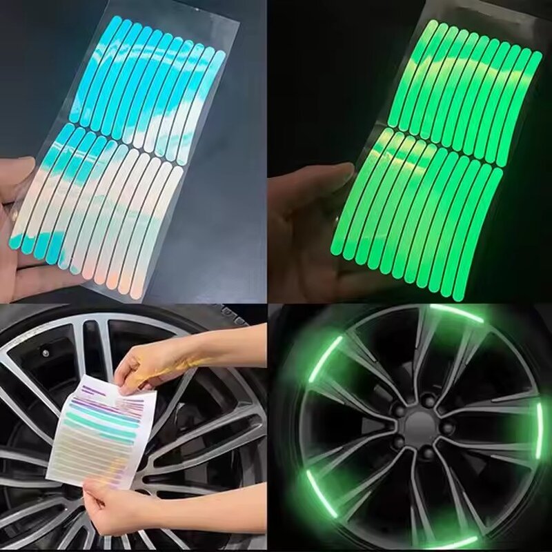 Car Wheel Sticker Manufacturer - OEM 20 Pcs Fluorescent Reflective Strips