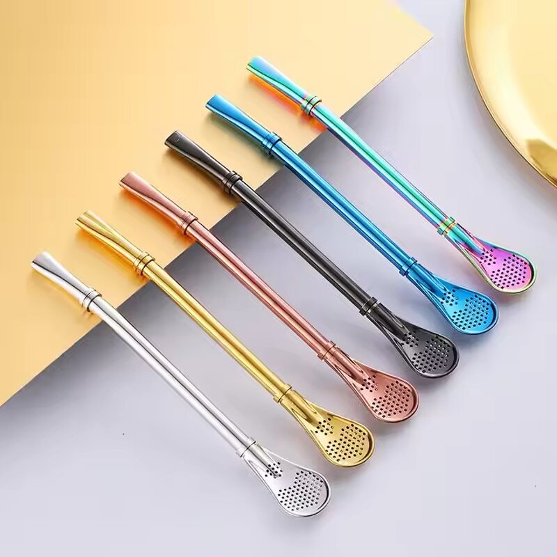 Drinkware with Straw Supplier - OEM Colorful Stainless Steel Filter Straw