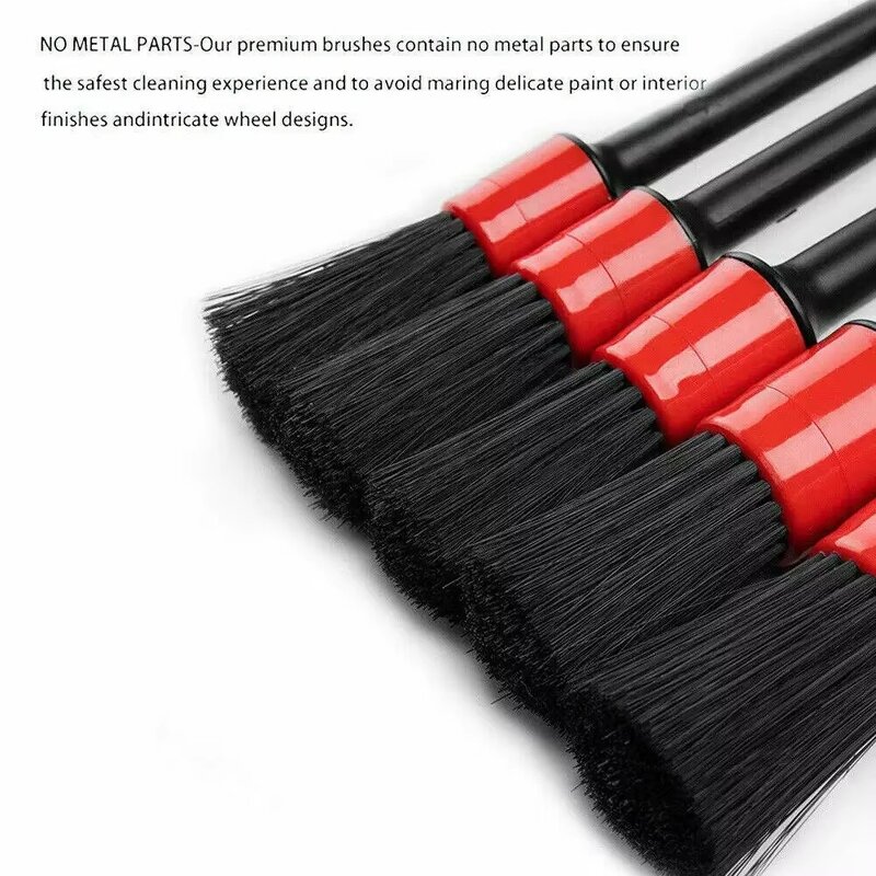 Car Wash Brush Set Factory - OEM 5 Pcs Soft Plastic Detailing Brushes