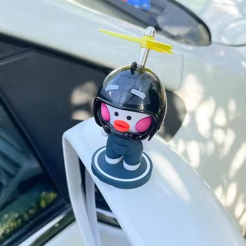 PVC Car Duck Manufacturer - OEM Stand-Up Small Yellow Duck Decoration