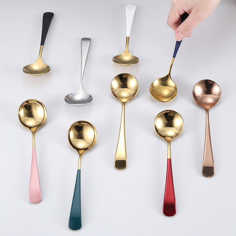 Stainless Steel Spoons Factory - OEM Household Round Head Children's Spoon