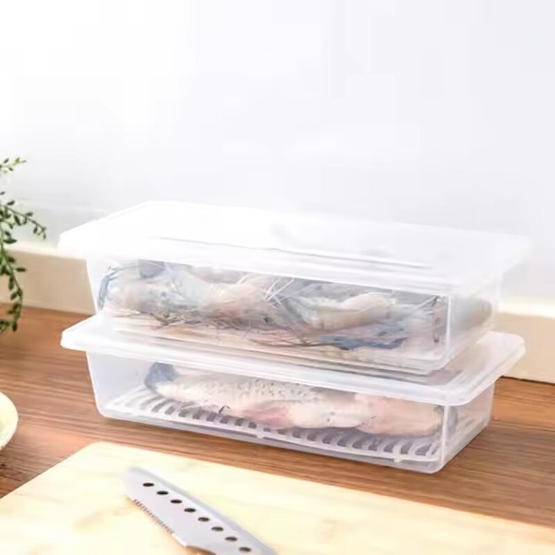 Food Storage Box Factory - OEM Removable Drain Plate Fridge Organizer
