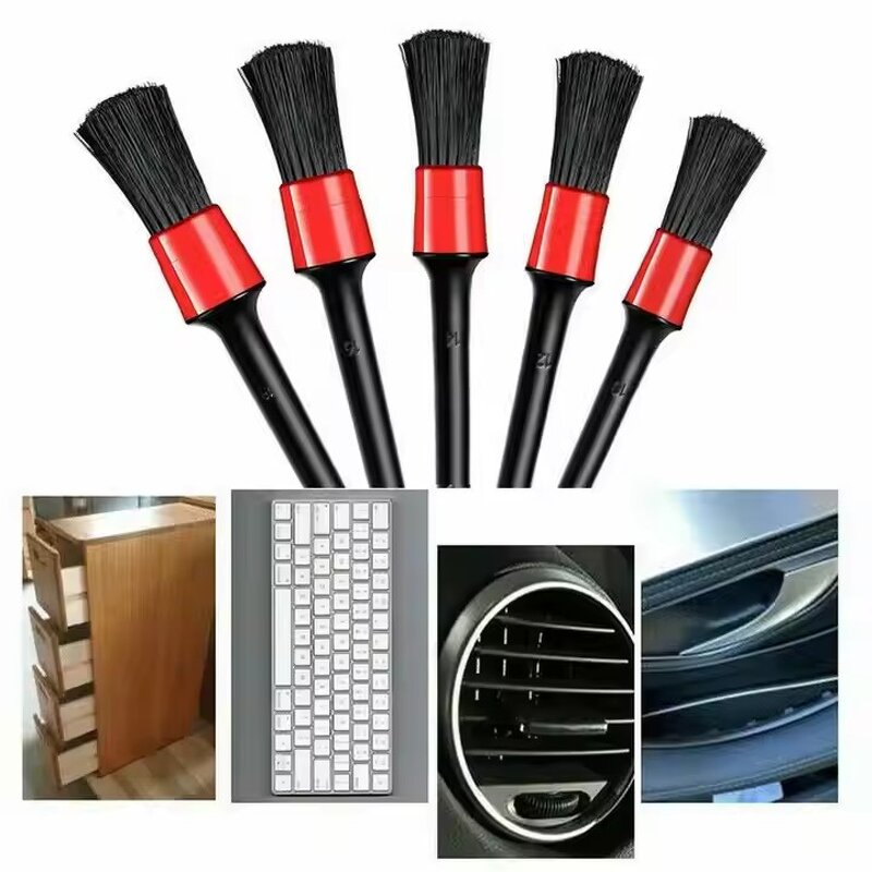 Car Wash Brush Set Factory - OEM 5 Pcs Soft Plastic Detailing Brushes