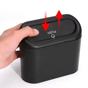 Car Trash Bin Factory - OEM Custom Logo ABS Square Pressing Type Bin