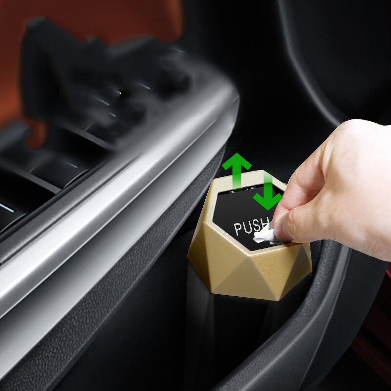 Car Trash Bin Supplier - OEM Custom Logo Portable Vehicle Garbage Bin