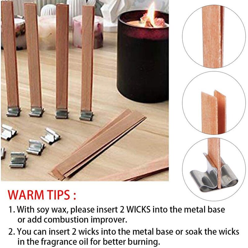 Wooden Wick Supplier - OEM Eco-friendly Custom Metal Clip Wick
