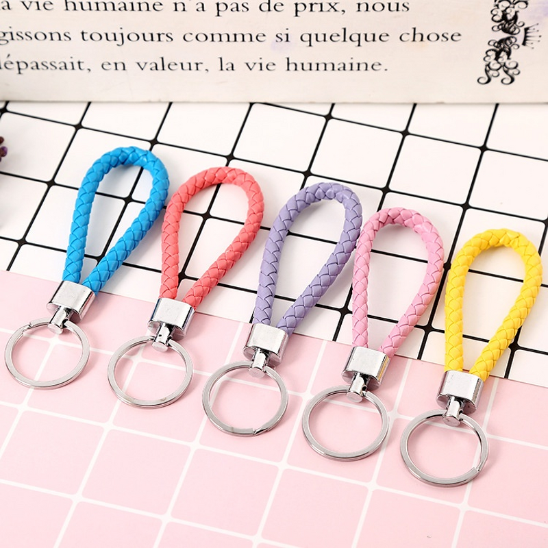 Leather Keychain Factory - OEM Creative Woven Rope Car Pendant Gift