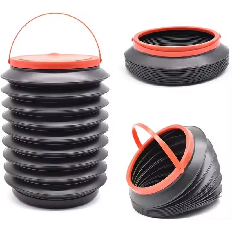 Folding Car Trash Can Supplier - OEM Foldable 4L Plastic Bucket Organizer