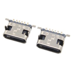 Type-C Socket Factory - OEM 6pin 0.8mm Through Board Solder