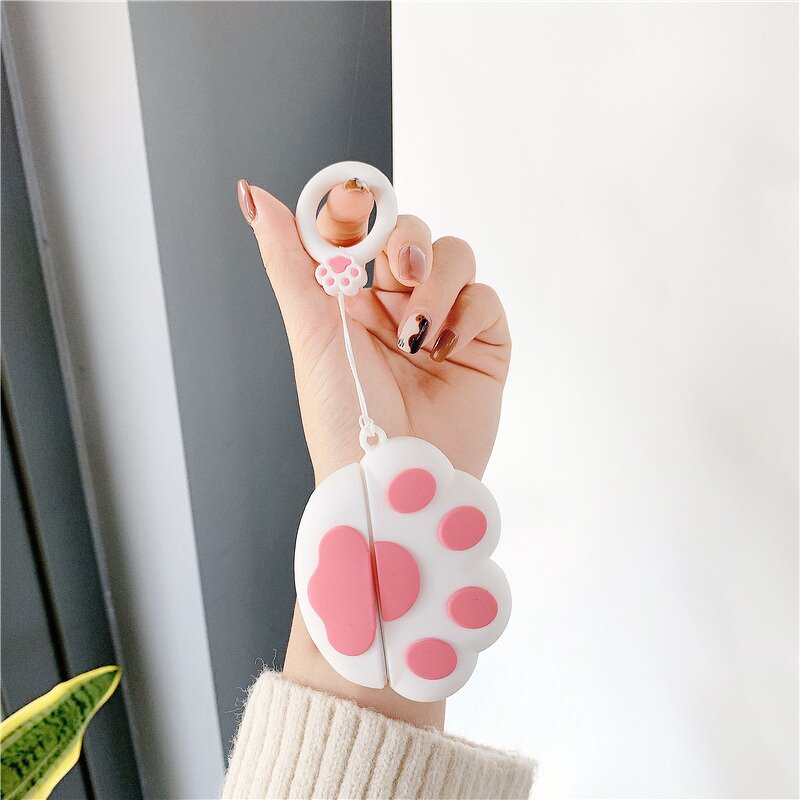 AirPods Case Manufacturer - OEM 3D Cat Paw Design Finger Ring