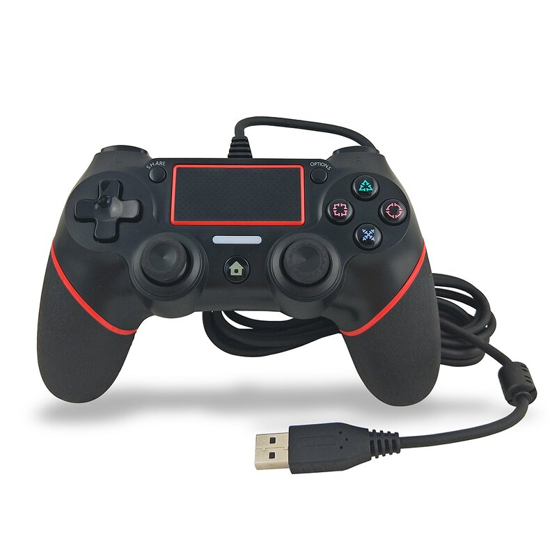 PS4 Wired Controller Factory - OEM Wholesale Dual Vibration LED