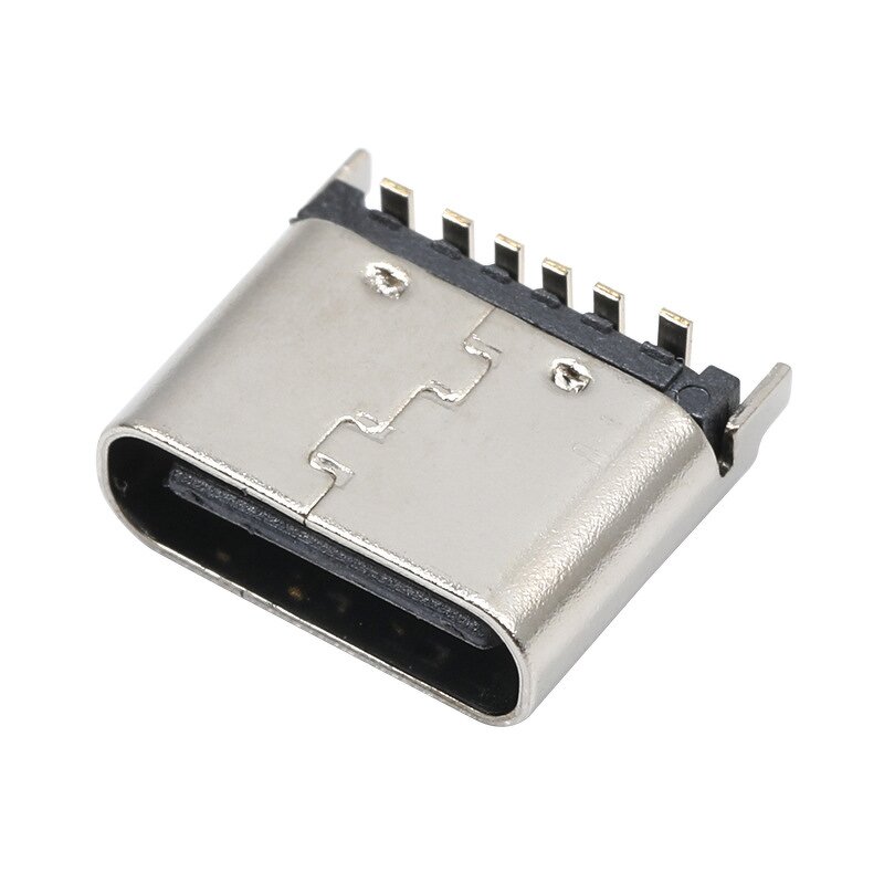 Type-C Female Socket Factory - OEM 6pin SMT 180 Degree Vertical