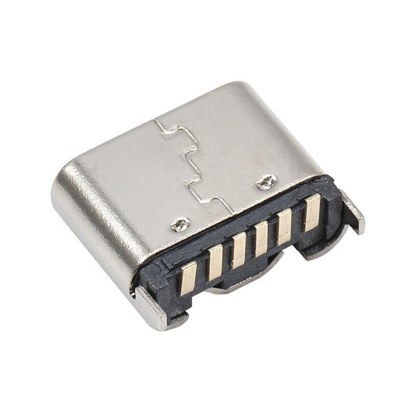 Type-C Female Socket Factory - OEM 6pin SMT 180 Degree Vertical