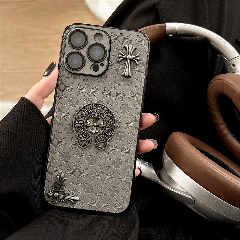 iPhone Case Factory - OEM 3D Luxury Metal Cross Fashion Street