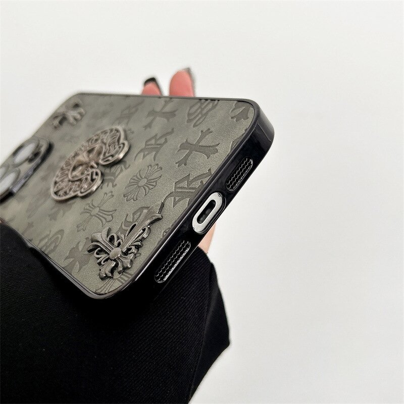 iPhone Case Factory - OEM 3D Luxury Metal Cross Fashion Street