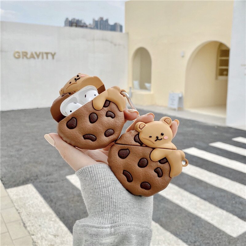 AirPods Case Manufacturer - OEM 3D Cookies Bear Design Biscuit Style