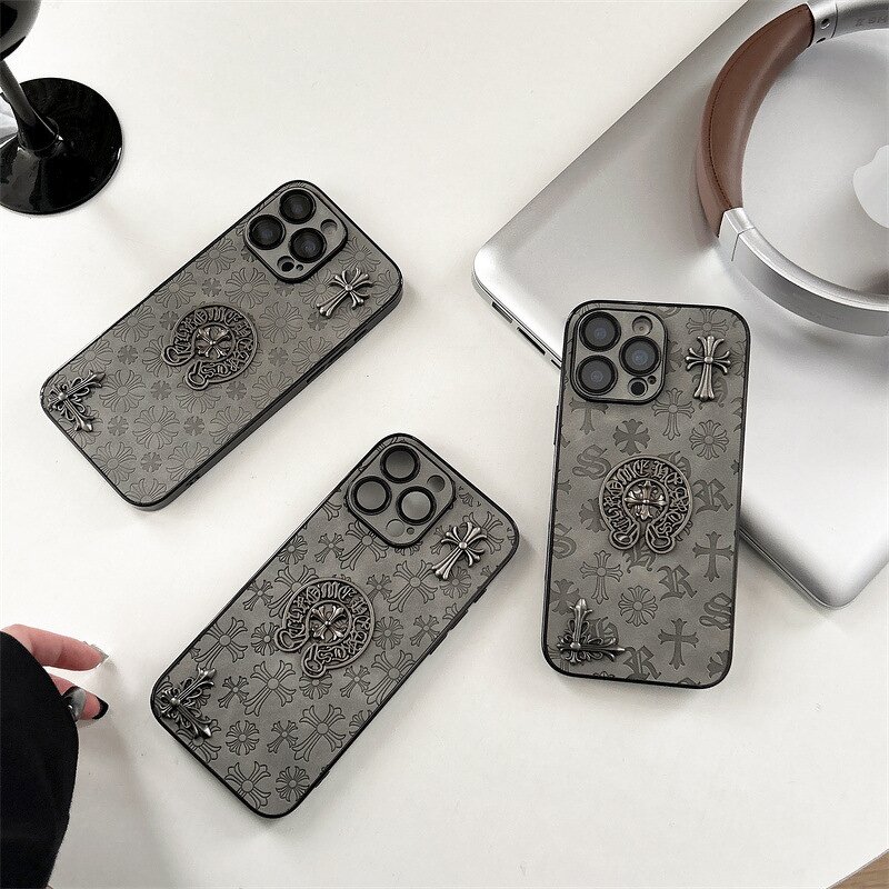 iPhone Case Factory - OEM 3D Luxury Metal Cross Fashion Street