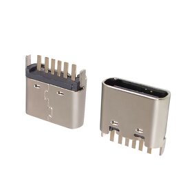 USB-C Socket Manufacturer - OEM 6 Pin SMT High Current Housing