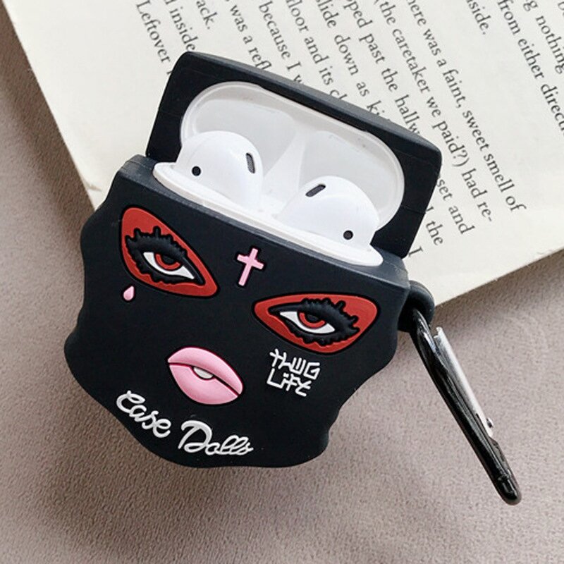 AirPods Pro Case Manufacturer - OEM 3D Black Face Girl Cartoon Silicone