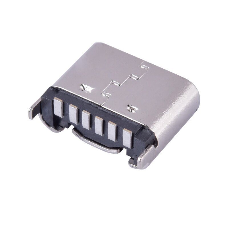 Type-C Female Socket Factory - OEM 6pin SMT 180 Degree Vertical