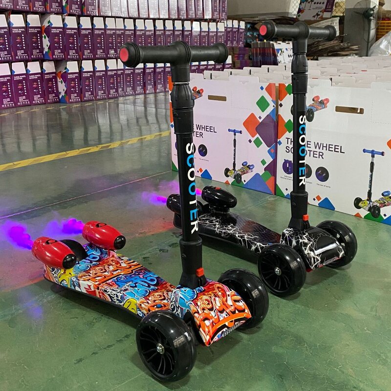 Adjustable Height Skateboard Scooter Manufacturer - OEM Child Foldable Light