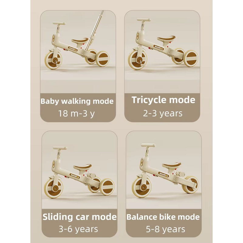 Folding Kids Tricycle Manufacturer - OEM Hot-selling 4 In1 Baby Balance Bike