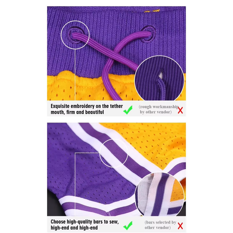 Basketball Shorts Manufacturer - OEM Wholesale Stitched Retro Mesh