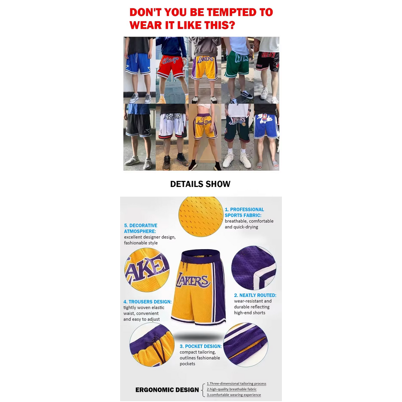 Basketball Shorts Manufacturer - OEM Wholesale Stitched Retro Mesh