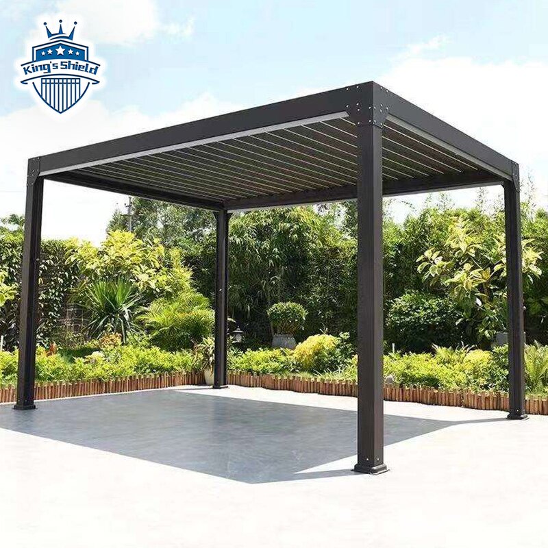 Retractable Gazebo Factory - OEM High Quality 6x4 Louvered Roof Electric Custom