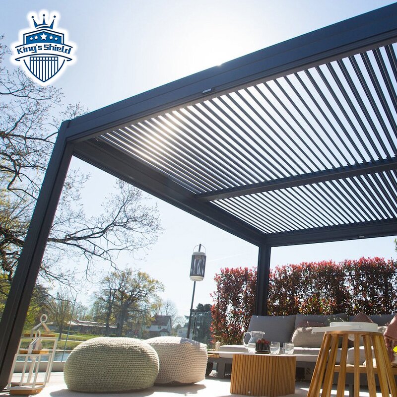 Motorised Outdoor Garden Gazebo Supplier - OEM 6x4 Modern Luxury Bioclimatic Pergola
