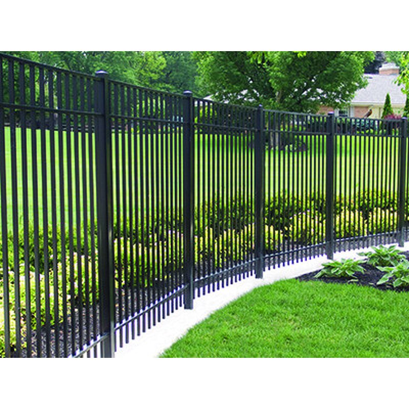 Ornamental Metal Fence Supplier - OEM Home Garden Black Decorative Wrought Iron