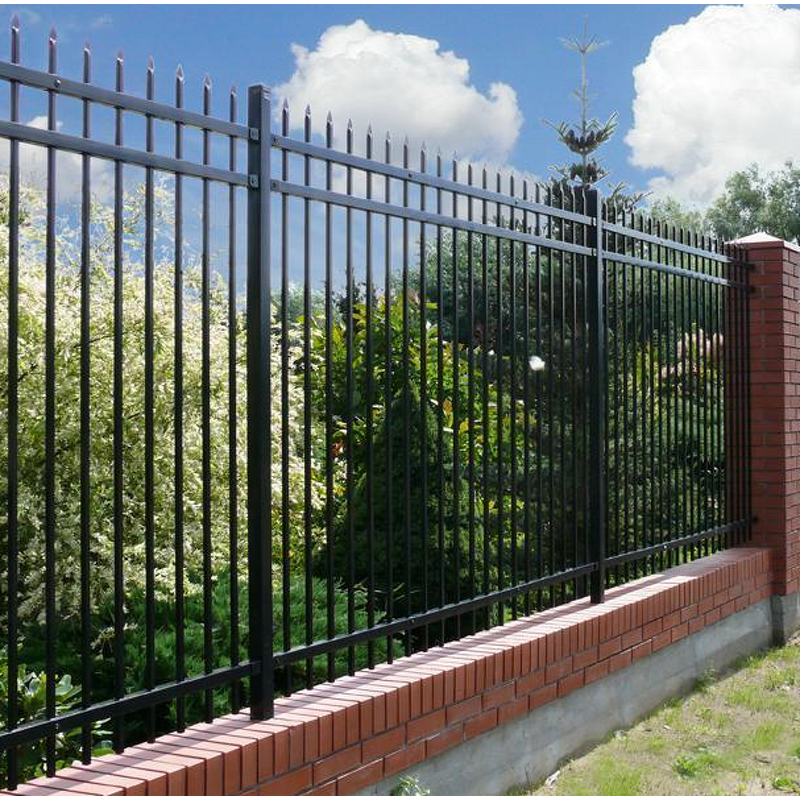 Black Metal Fences Manufacturer - OEM Wholesale 6ftx8ft Anti Rust Galvanized
