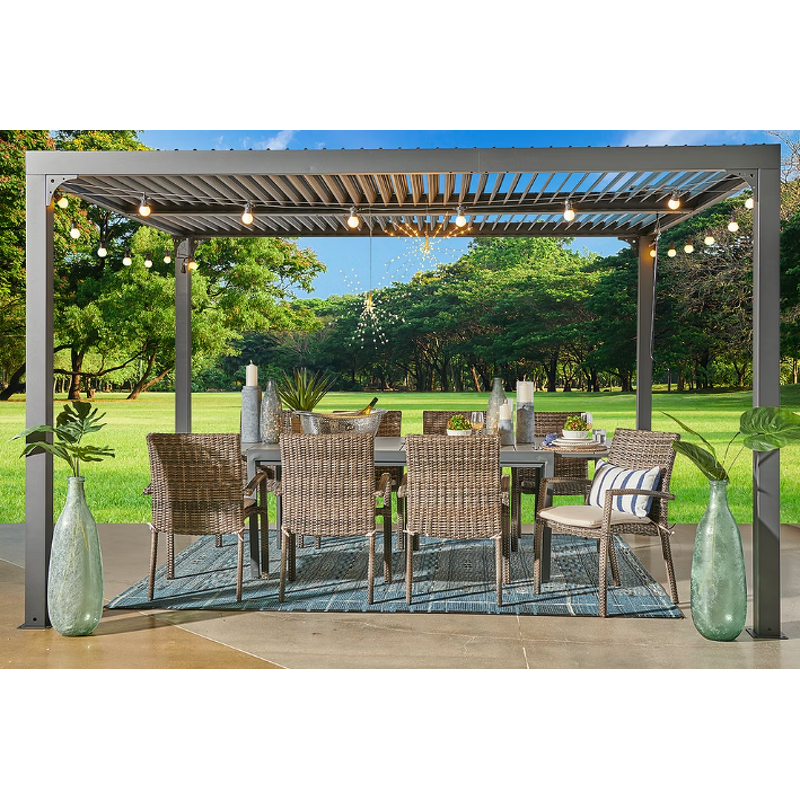Motorised Waterproof Pergola Supplier - OEM Outdoor 3x3 4x4m Louver Aluminum