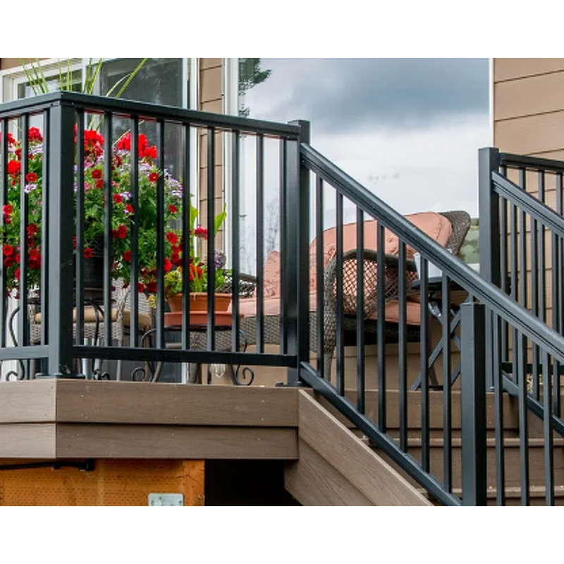 Aluminum Balcony Railing Supplier - OEM Cheap Stairs Railing Designs Square
