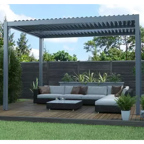 Motorised Waterproof Pergola Supplier - OEM Outdoor 3x3 4x4m Louver Aluminum
