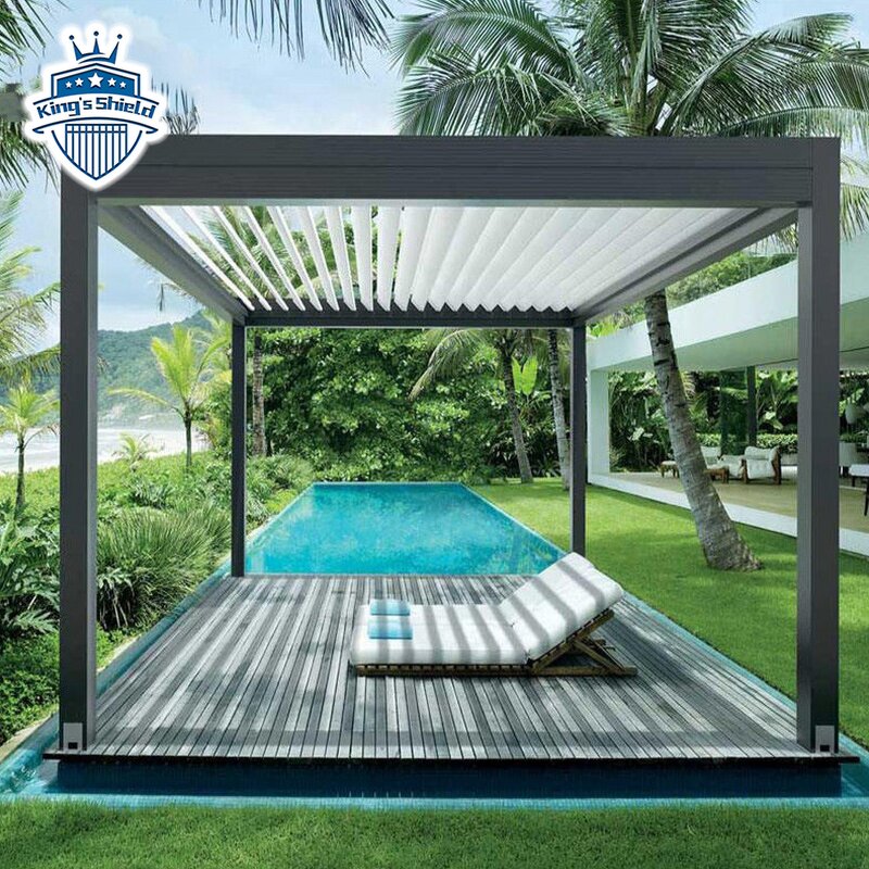 Retractable Louver Roof Pergola Manufacturer - OEM Customized 6x4m Bioclimatic System