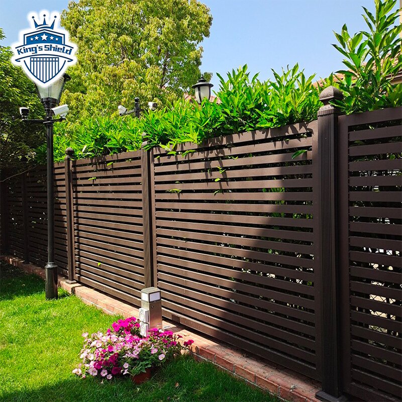 Aluminum Fence Panels Factory - OEM Easy to Install No Dig Horizontal Slat