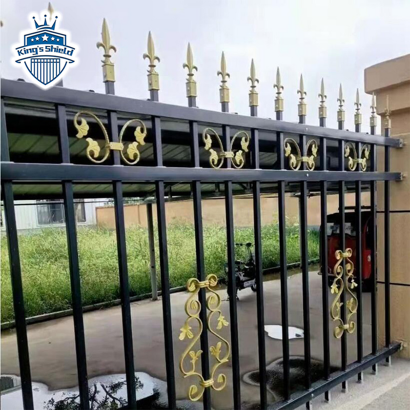 Spear Top Steel Fence Factory - OEM Customizable Ornamental Galvanized Design