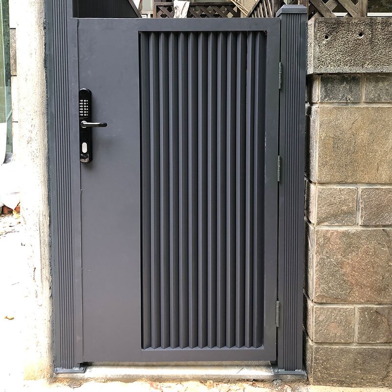 Aluminum Pedestrian Gate Factory - OEM Modern Main Exterior Iron Swing Gate