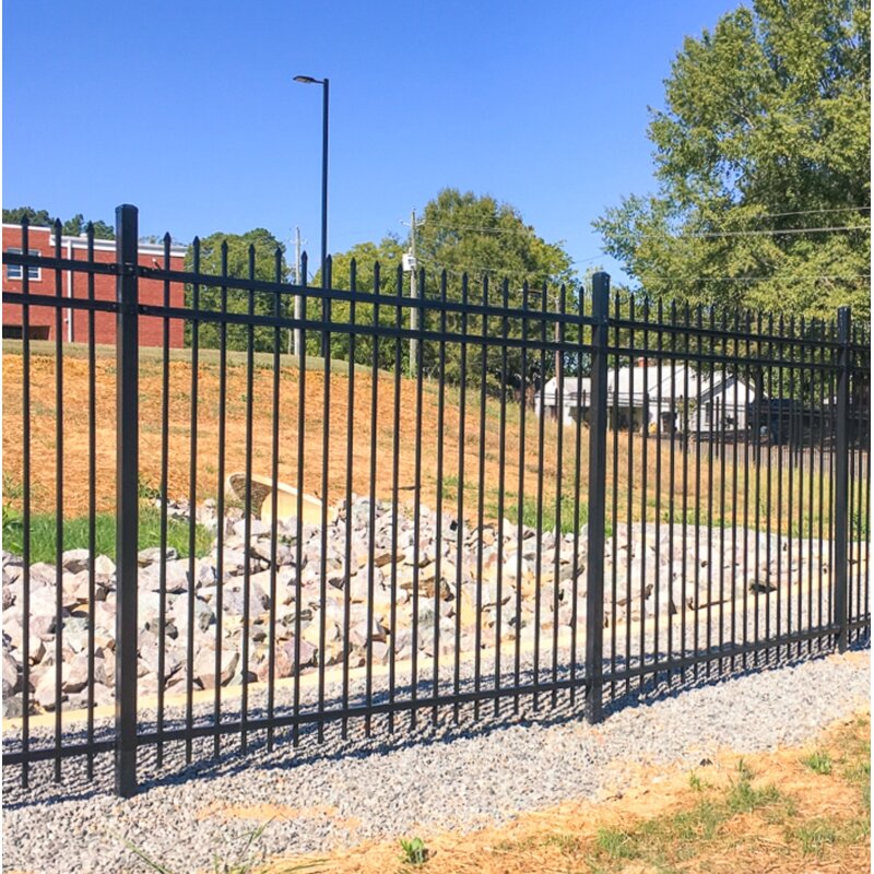 Black Metal Fences Manufacturer - OEM Wholesale 6ftx8ft Anti Rust Galvanized