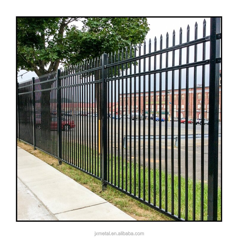 Black Metal Fences Manufacturer - OEM Wholesale 6ftx8ft Anti Rust Galvanized