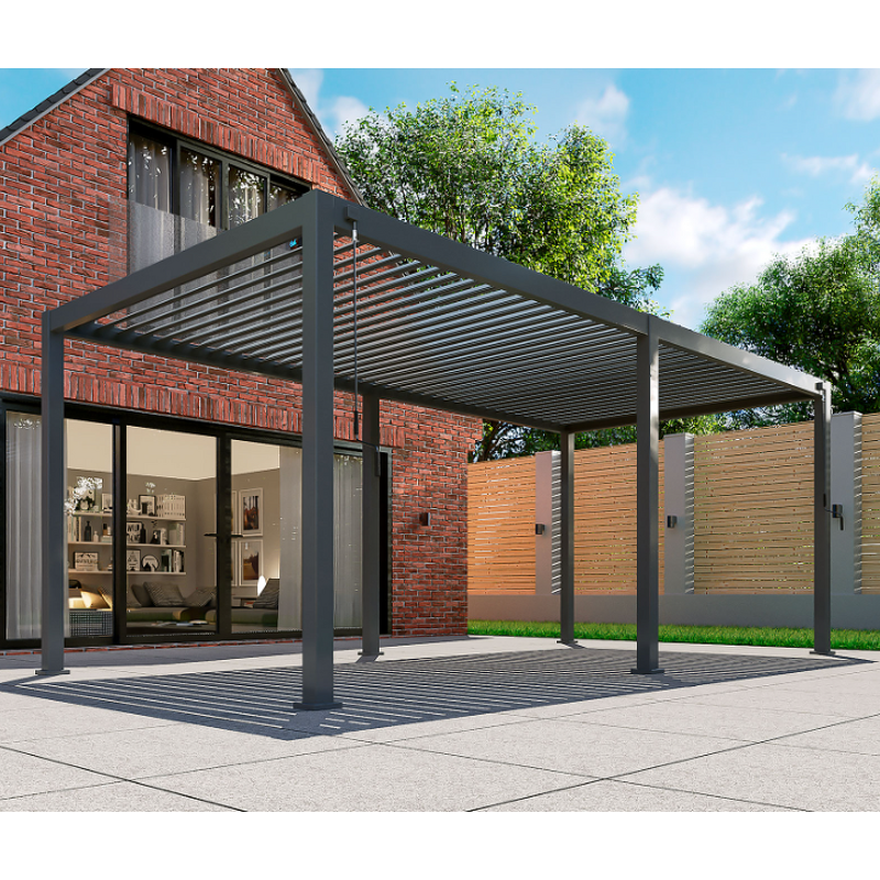 Motorised Waterproof Pergola Supplier - OEM Outdoor 3x3 4x4m Louver Aluminum