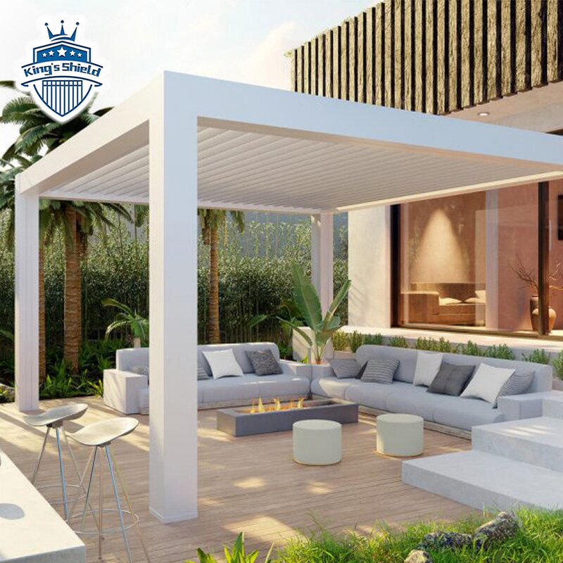 Motorised Outdoor Garden Gazebo Supplier - OEM 6x4 Modern Luxury Bioclimatic Pergola